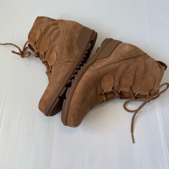 Sorel Evie suede lace up wedge shoe boots womens size 11 - Picture 3 of 14